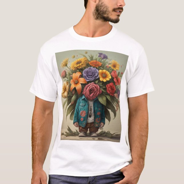 Flowers man tshirt  (Front)