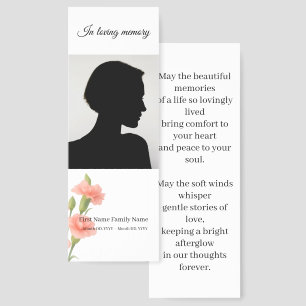 Flowers memorial bookmarks