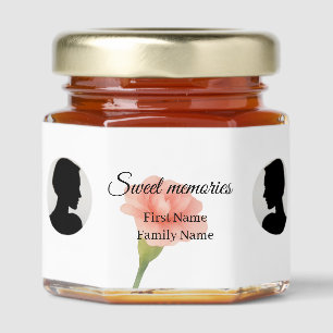 Flowers memorial honey jar favor favors