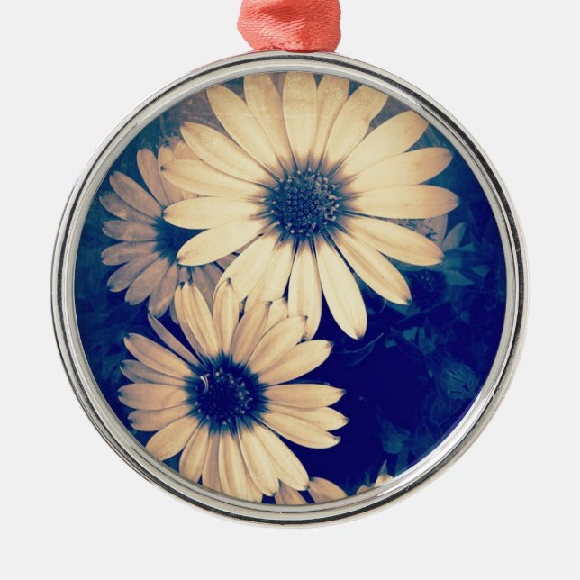 Flowers Metal Ornament (Front)