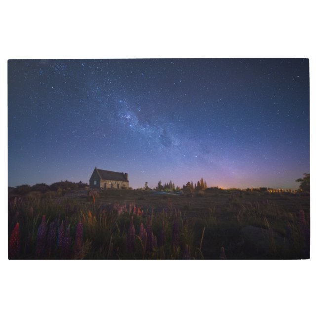 Flowers | Milky Way New Zealand Metal Print (Front)
