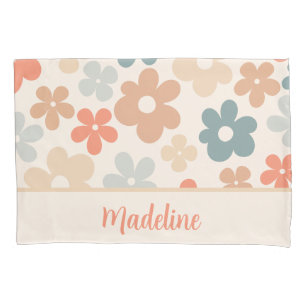 Flowers Modern Cute Design Personalized Gift Name Pillow Case