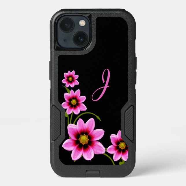 Flowers Monogrammed Otterbox Samsung Note 5 Case (Back)