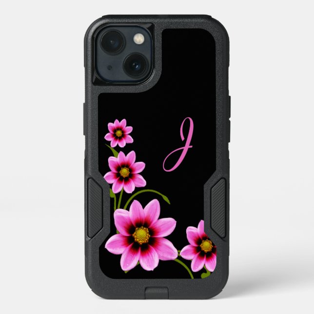 Flowers Monogrammed Otterbox Samsung S8 Case (Back)