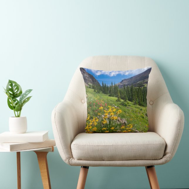 Flowers | Montana Flower Path Throw Pillow (Chair)