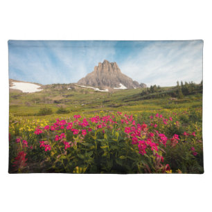 Flowers   Montana's Glacier National Park Cloth Placemat