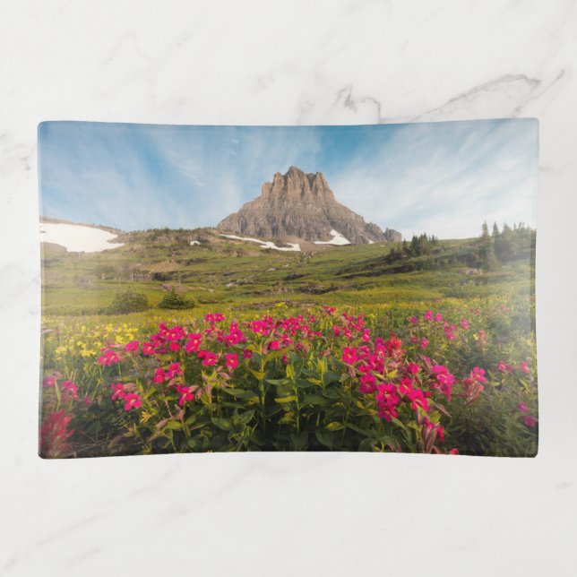 Flowers | Montana's Glacier National Park Trinket Tray (Front)