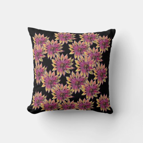 Flowers Mood Throw Pillow