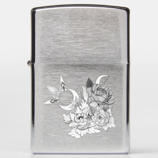 Flowers & Moon Zippo Lighter