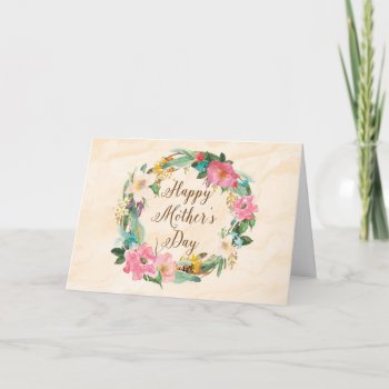 Flowers Mother's Day Card Watercolor by melanileestyle at Zazzle