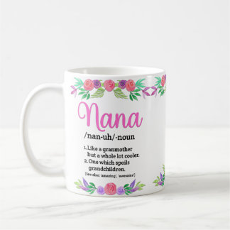 Flowers Mother's Day Definitions Gift For Nana Coffee Mug