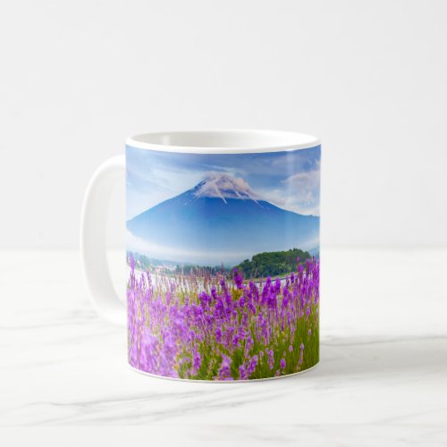 Flowers  Mount Fugi Japan Coffee Mug
