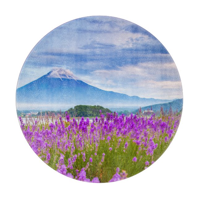 Flowers | Mount Fugi Japan Cutting Board (Front)