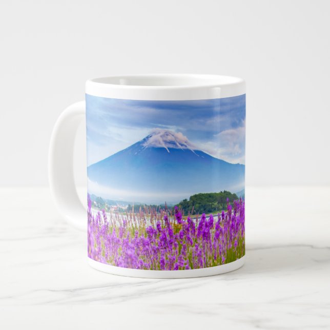 Flowers | Mount Fugi Japan Giant Coffee Mug (Front Left)