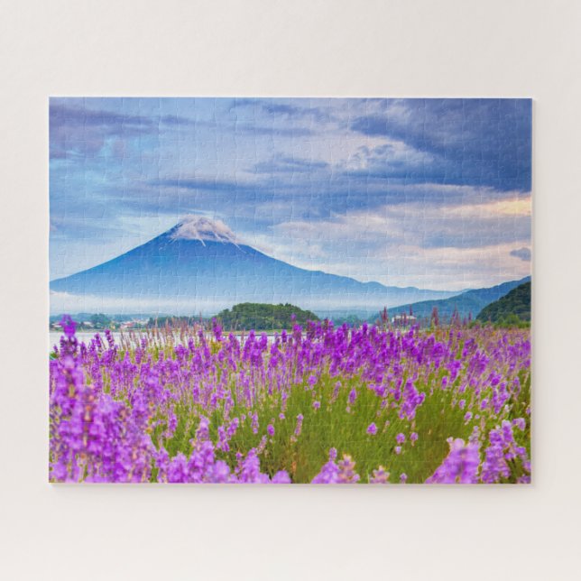 Flowers | Mount Fugi Japan Jigsaw Puzzle (Horizontal)