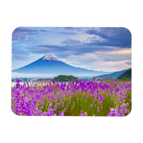 Flowers  Mount Fugi Japan Magnet