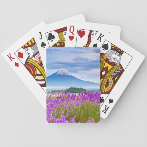 Flowers  Mount Fugi Japan Playing Cards