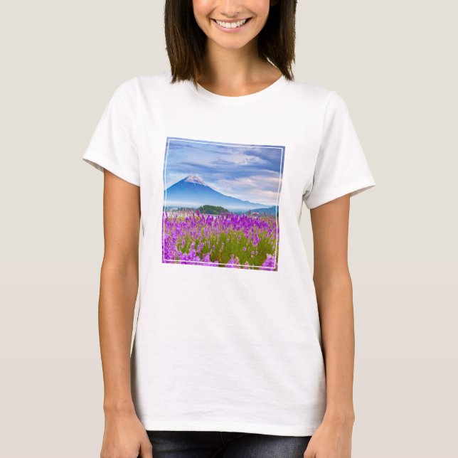 Flowers | Mount Fugi Japan T-Shirt (Front)