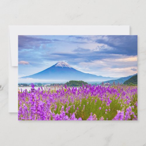 Flowers  Mount Fugi Japan Thank You Card