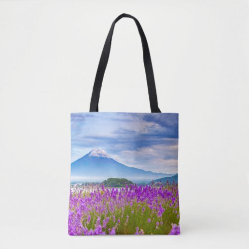 Flowers  Mount Fugi Japan Tote Bag