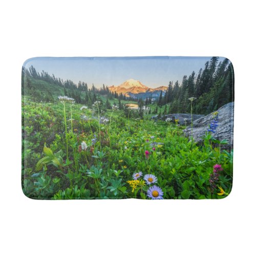 Flowers  Mount Rainier National Park Bath Mat