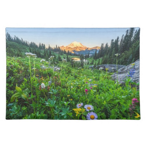 Flowers  Mount Rainier National Park Cloth Placemat