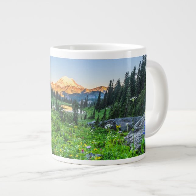 Flowers | Mount Rainier National Park Giant Coffee Mug (Front Right)