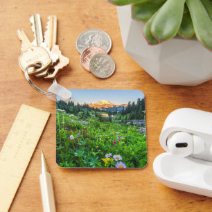 Flowers Mount Rainier National Park Keychain