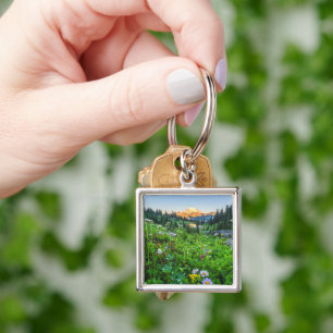 Flowers   Mount Rainier National Park Keychain