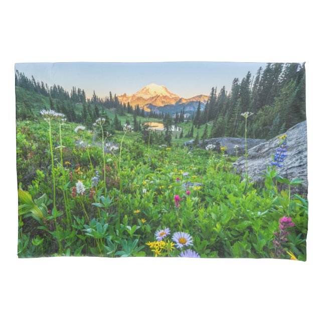 Flowers | Mount Rainier National Park Pillow Case (Front)