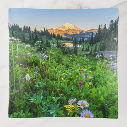 Flowers  Mount Rainier National Park Trinket Tray