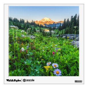 Flowers   Mount Rainier National Park Wall Decal