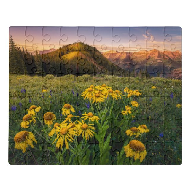 Flowers | Mountain Meadow Crested Butte Colorado Jigsaw Puzzle (Puzzle Horizontal)