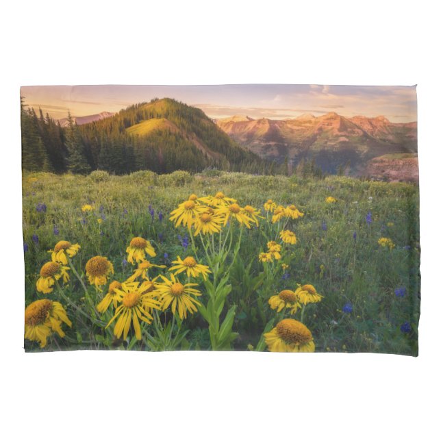 Flowers | Mountain Meadow Crested Butte Colorado Pillow Case (Front)
