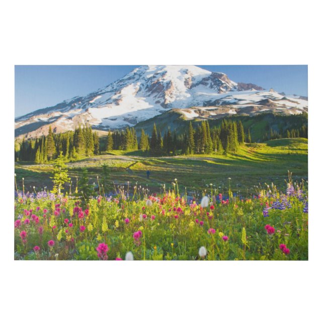 Flowers | Mt. Rainier Wildflowers Faux Canvas Print (Front)