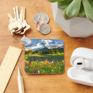 Flowers Mt. Rainier Wildflowers Keychain
