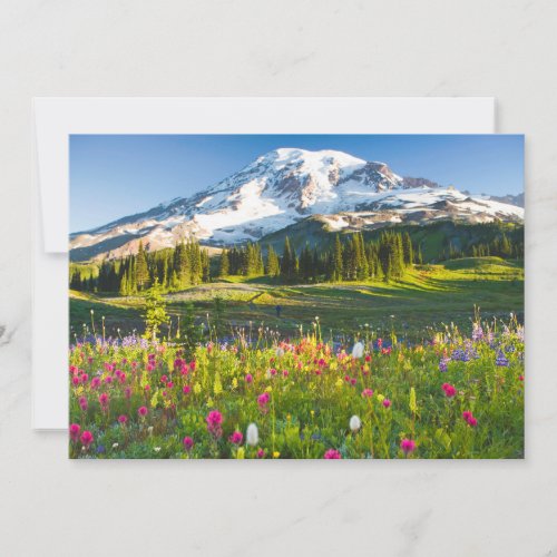 Flowers  Mt Rainier Wildflowers Thank You Card