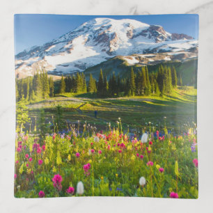 Flowers Mt. Rainier Wildflowers Trinket Tray
