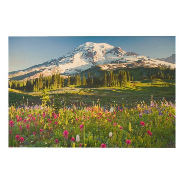 Flowers | Mt. Rainier Wildflowers Wood Wall Art (Front)
