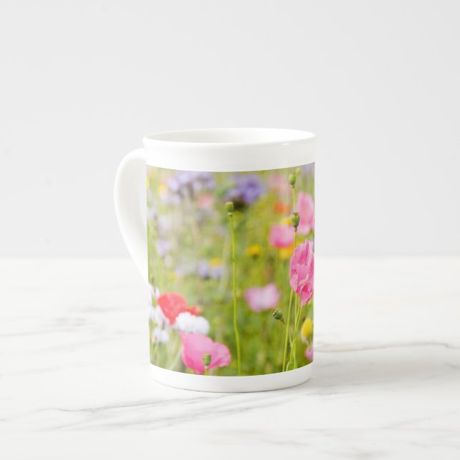 Flowers Mug Cup Bone China (Front Left)