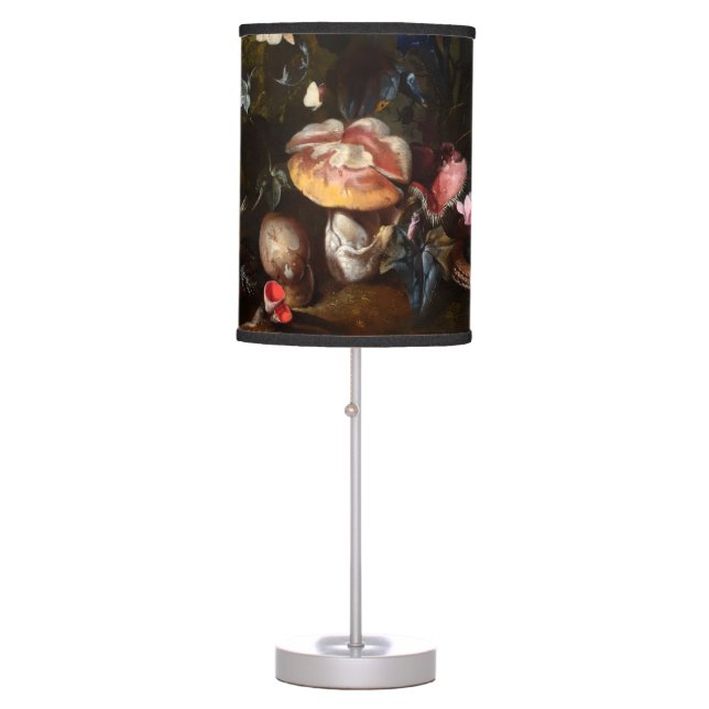 Flowers mushrooms butterflies frog & Snake Table Lamp (Front)
