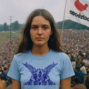 Flowers & Mushrooms Vintage 60's Psychedelic Art T-Shirt