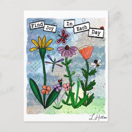 Flowers Musical Notes and Joy Artwork