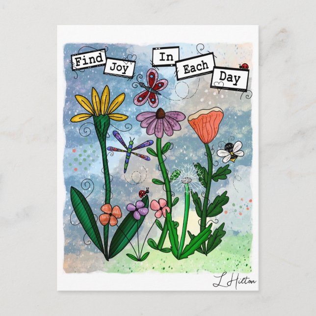 Flowers, Musical Notes and Joy Artwork (Front)