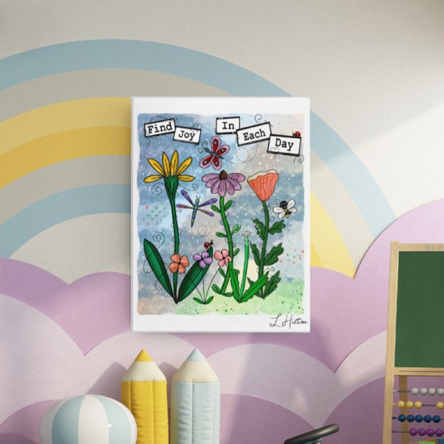 Flowers, Musical Notes and Joy Artwork Poster (Creator Uploaded)