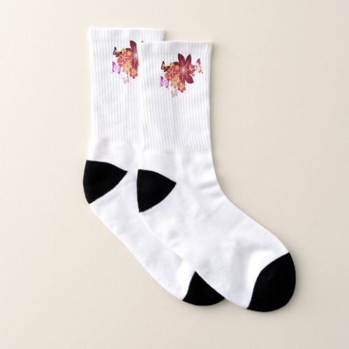 Flowers n Butterflies Socks