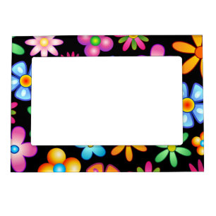Flowers Naif Design Magnetic Frame
