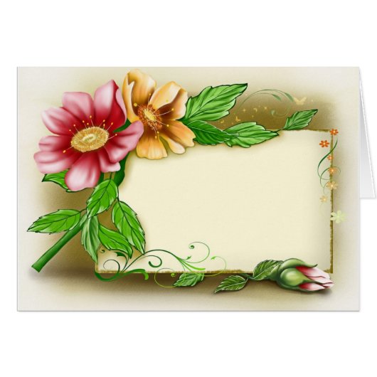Flowers Name Tag Cards (Front Horizontal)