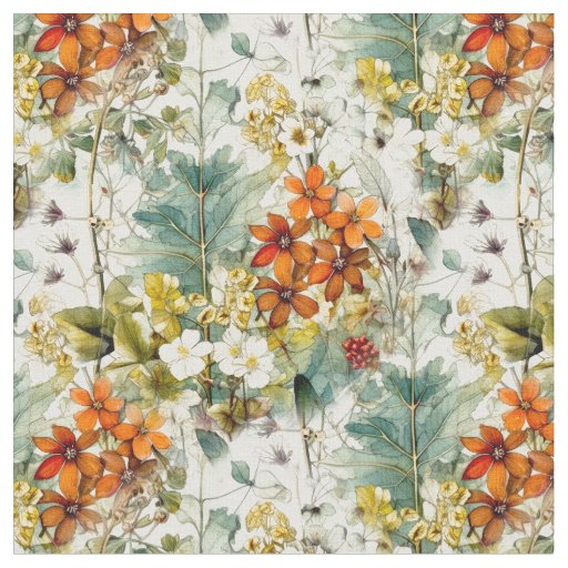 Flowers nature art  fabric