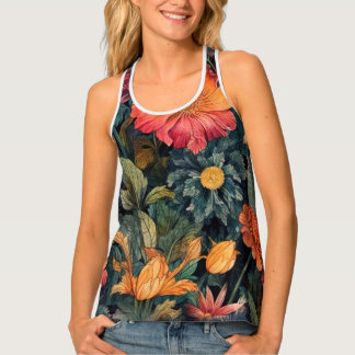 Flowers nature art  tank top